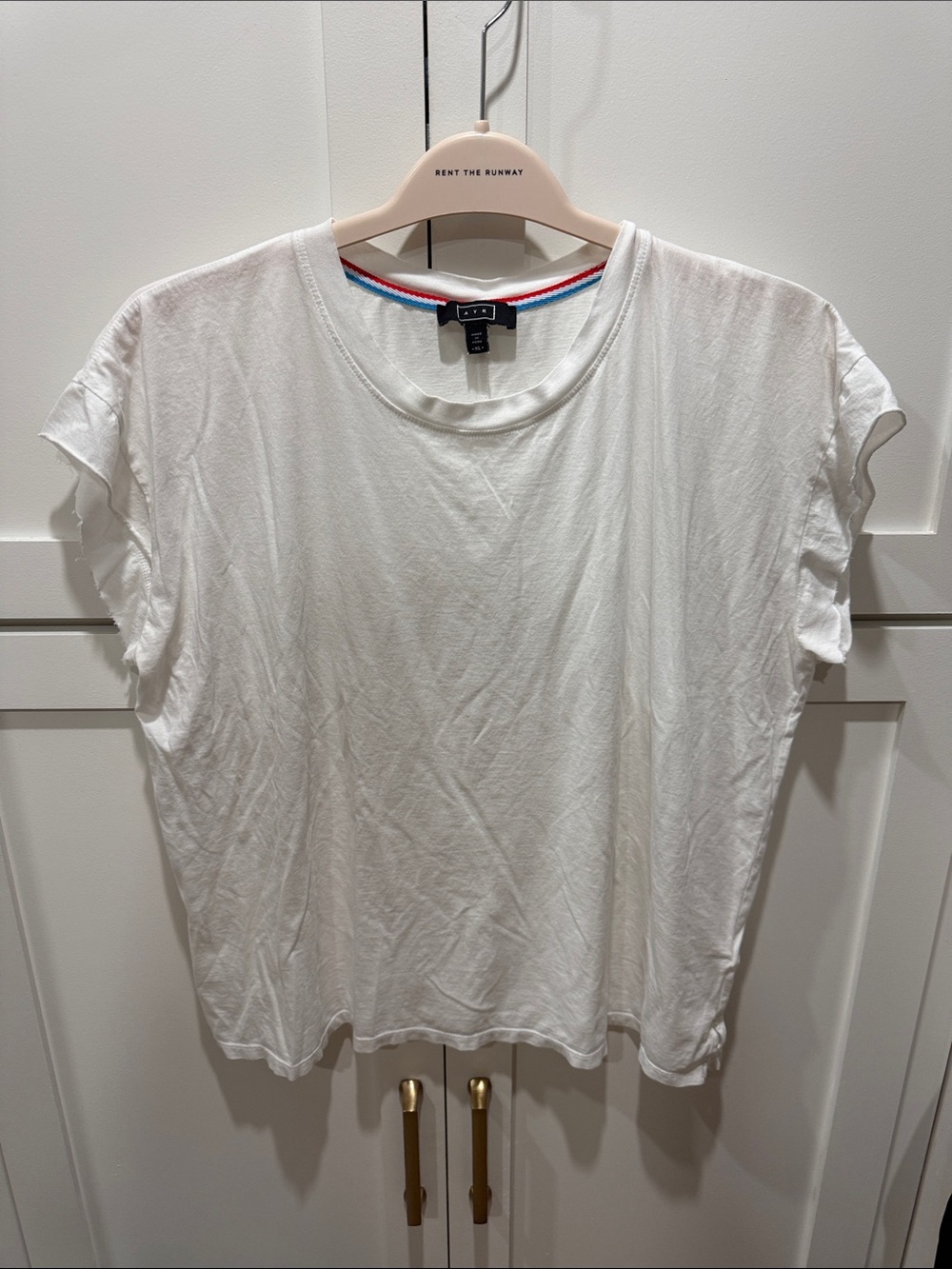 AYR. White Short Sleeve Crewneck Tee
